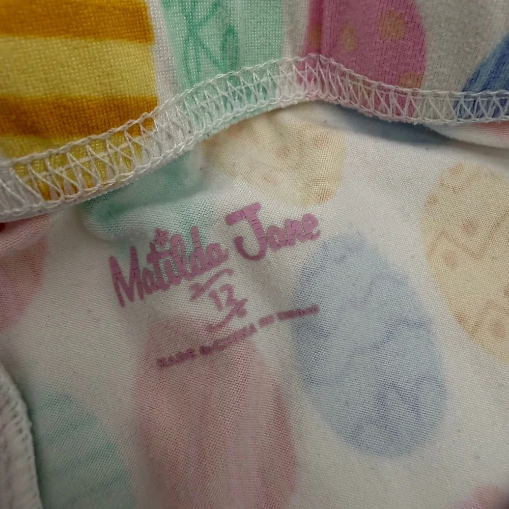Matilda Jane Pajama Set Kids 12 Multicolor Bunny Easter Egg‎ Striped Spring PJ